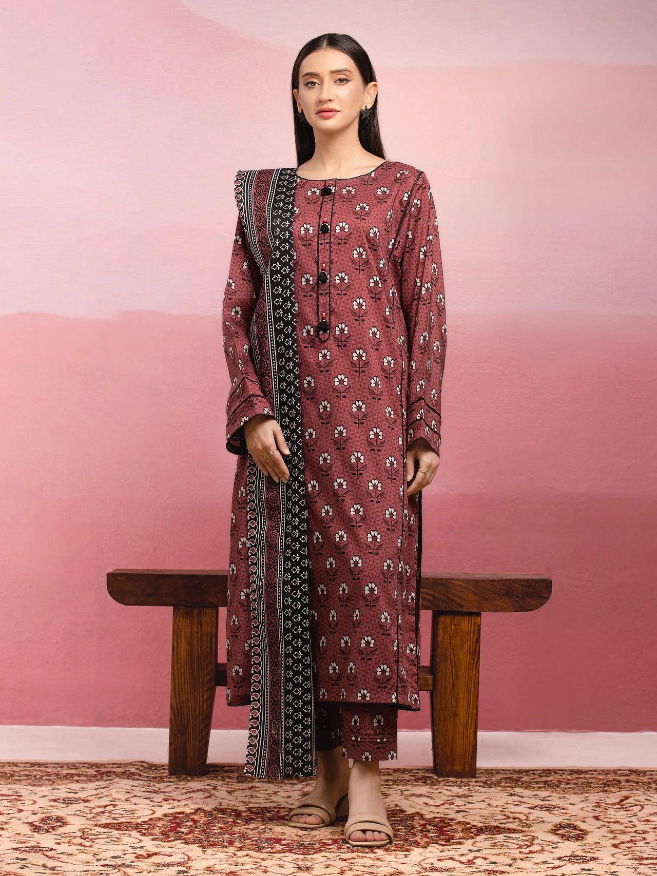 3 Pc Unstiched Fabric Lawn | Brand: EDENROBE | Best Collection 2025