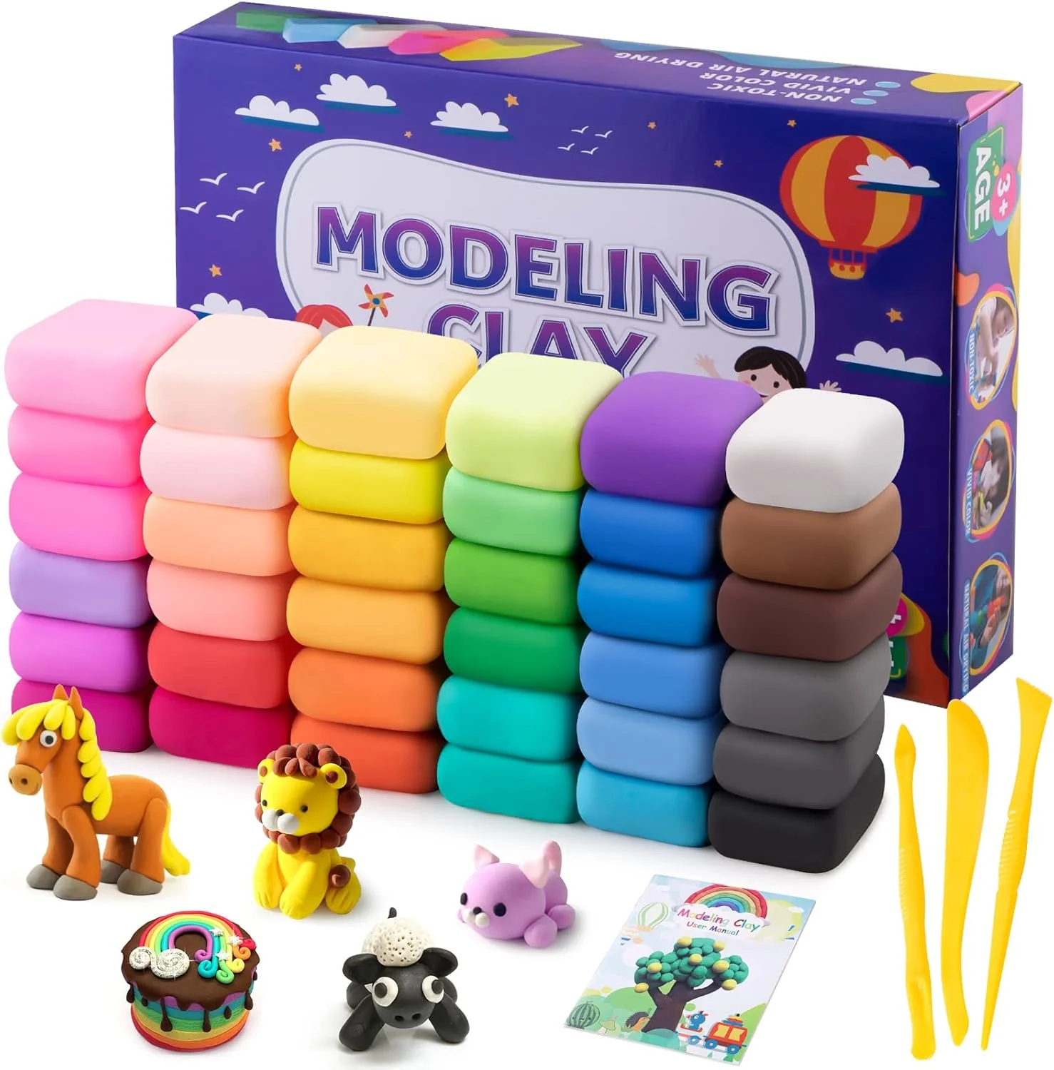 Air Dry Modeling Clay Kit - Image 2