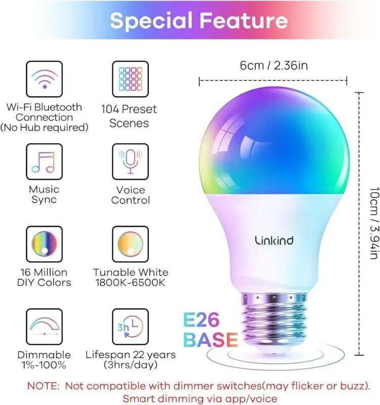 Linkind Smart Light Color Changing Bulbs - Image 5